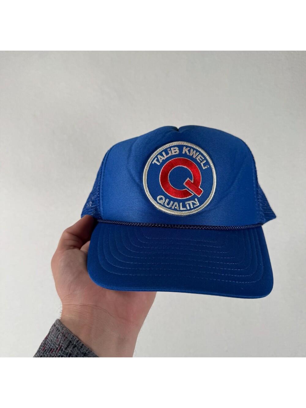 Vintage Talib Kweli Quality Trucker Hat Blue Mesh Snapback